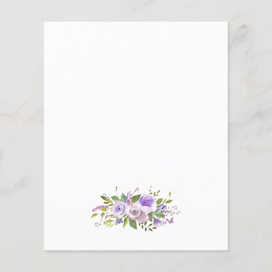 Budget Viering van het leven Paarse Bloemen Begraf (Achterkant)