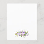 Budget Viering van het leven Paarse Bloemen Begraf Flyer (Achterkant)