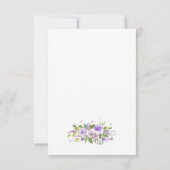 Budget Viering van het leven Paarse Bloemen Begraf Notitiekaartje (Achterkant)