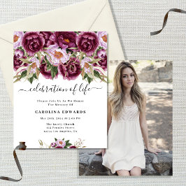 Budget Viering van het leven Paarse foto Begrafeni