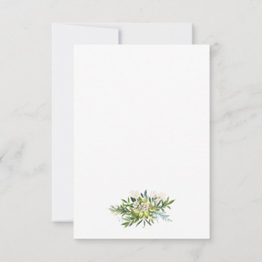 Budget Viering van Leven Groen Overlijdensmonument Notitiekaartje (Achterkant)