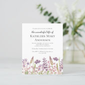 Budget Viering van Life Uitnodiging | Wildbloem (Staand voorkant)