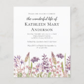 Budget Viering van Life Uitnodiging | Wildbloem (Voorkant)