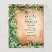 BUDGET Vine St Patrick's Day QR bruiloft uitnodigi (Voorkant)