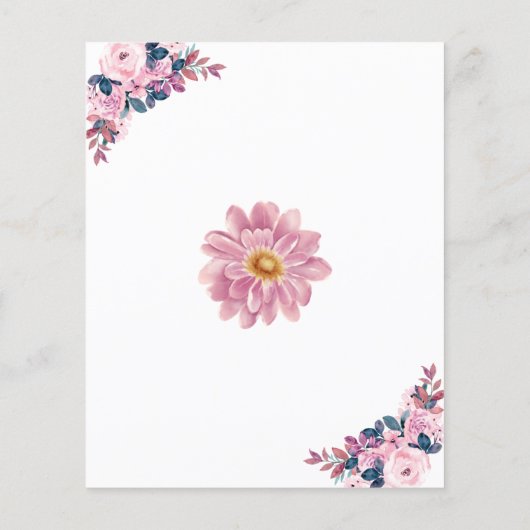 Budget Vino voor geloften bruids douche uitnodigin Flyer (Achterkant)