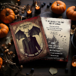 Budget Vintage Dracula Halloween Uitnodiging