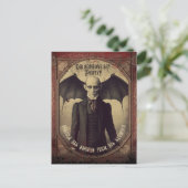 Budget Vintage Dracula Halloween Uitnodiging (Staand voorkant)