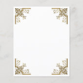 Budget Vintage Gouden Script Verjaardagsuitnodigin (Achterkant)