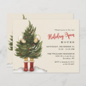 Budget Vintage kerstboom | House Party Flyer (Voorkant / Achterkant)