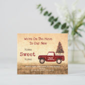 Budget Vintage Kerstmis Red Truck Home Sweet Home (Staand voorkant)