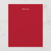 Budget Vintage Kerstvakantie rood Goud Uitnodiging (Achterkant)