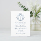 Budget Vintage Regency Crest Huwelijk Save The Dat (Staand voorkant)