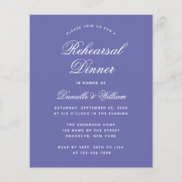 Budget Violet Rehearings Eenvoudige uitnodiging