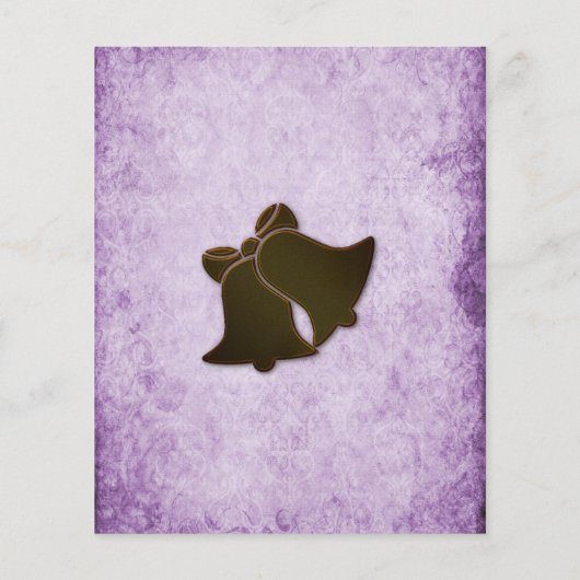 Budget  Violet, Satijnen Lint Bruiloft Uitnodigen Flyer (Achterkant)