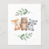 Budget virtueel babyfeestje Woodland Eucalyptus Flyer (Achterkant)