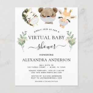 Budget virtueel babyfeestje Woodland Eucalyptus Flyer