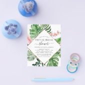 Budget virtueel bruidsfeest Tropische Palm Flyer (Enkel)