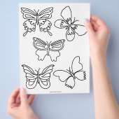 Budget Vlinders en Blooms Kleurplaat Flyer (Hand)