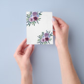 BUDGET VLUGTBLAD - GRATIS ONTWERP - Paars Bloemmot Flyer (Hand)