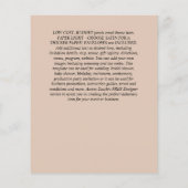 BUDGET VLUGTBLAD - GRATIS ONTWERP - Paars Bloemmot Flyer (Achterkant)