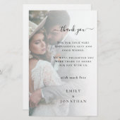 Budget Voeg Uw Eigen Foto Huwelijk Dank Je (Voorkant / Achterkant)