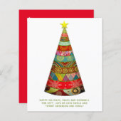 Budget Volkskunst Kerstkaart Decoratie (Voorkant / Achterkant)