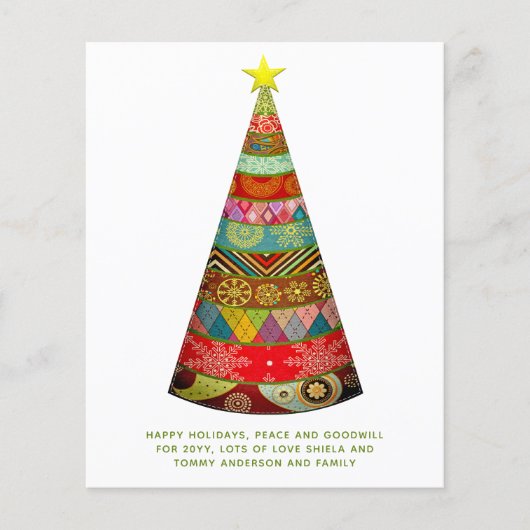 Budget Volkskunst Kerstkaart Decoratie (Voorkant)