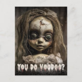 Budget Voodoo Doll Volwassen Halloween Uitnodiging (Voorkant)