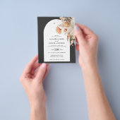 budget voor bohemen - pampasgras - bruiloft uitnod flyer (Hand)