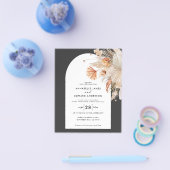 budget voor bohemen - pampasgras - bruiloft uitnod flyer (Enkel)