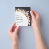 budget voor bohemen terracotta pampas gras bruilof flyer (Hand)