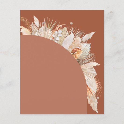 budget voor bohemiaanse terracotta - trouwwedstrij flyer (Achterkant)