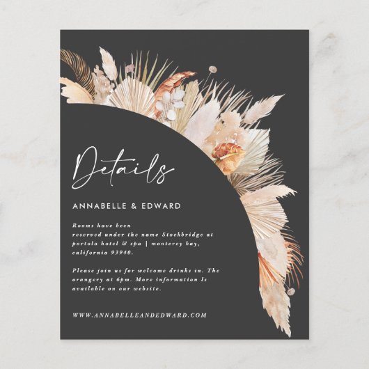 budget voor de terracotta pampas - bruiloft voor b (Achterkant)