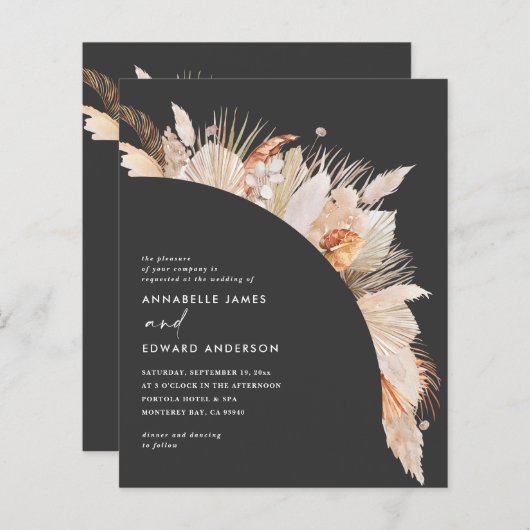 budget voor de terracotta pampas - bruiloft voor b (Voorkant / Achterkant)