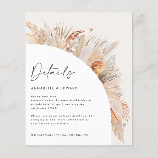 budget voor de terracotta pampas - bruiloft voor b (Achterkant)