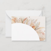 budget voor de terracotta pampas - bruiloft voor b notitiekaartje (Achterkant)