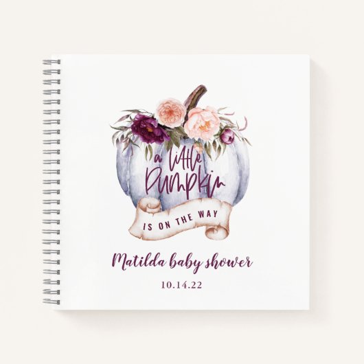 budget voor een kleine herfst baby shower notitieboek (Voorkant)