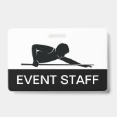Budget voor evenementen met biljartpersoneel Evene Badge (Achterkant)