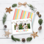 budget voor kerstfoto's collage regenboog schattig notitiekaartje<br><div class="desc">Een fraai fraai fragment voor kerstfotocollage is een fel design. Ideaal voor een moderne vakantie voor het gezin.</div>