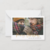 budget voor kerstmis - rode foto - feestdag notitiekaartje (Voorkant)