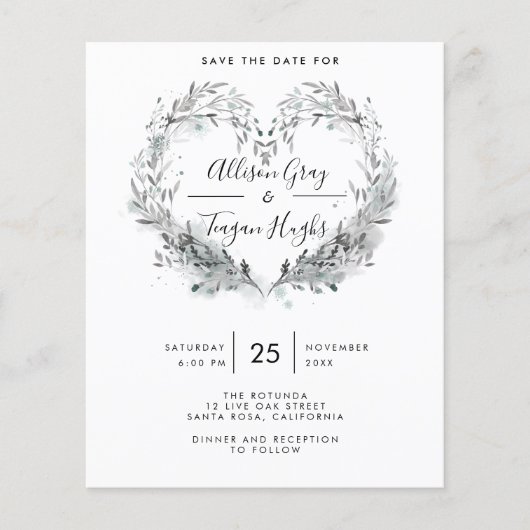 Budget Voorzijde Opslaan Datumbrochure (Voorkant)