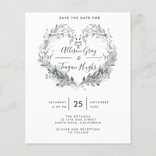 Budget Voorzijde Opslaan Datumbrochure Flyer (Voorkant)