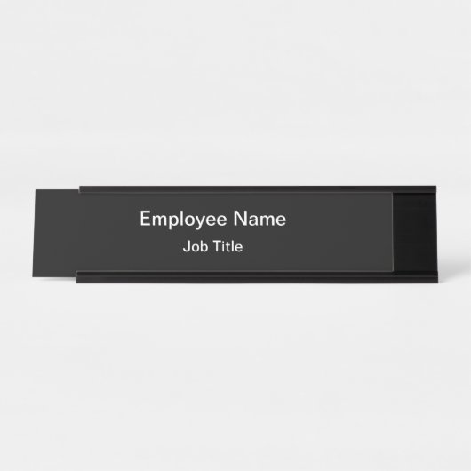 Budget vriendelijk Kantoor personeel Bureau Naambordje (Voorkant)