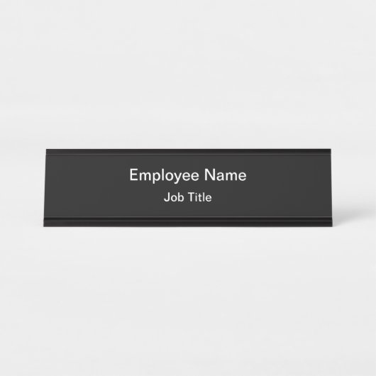 Budget vriendelijk Kantoor personeel Bureau Naambordje (Voorkant)