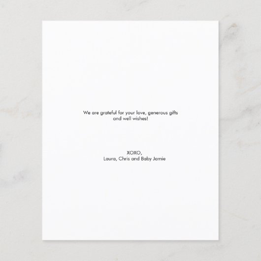 Budget vriendelijk Modern Custom Baby foto (Achterkant)