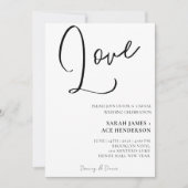 Budget-vriendelijke minimalistische bruiloft uitno kaart (Voorkant)