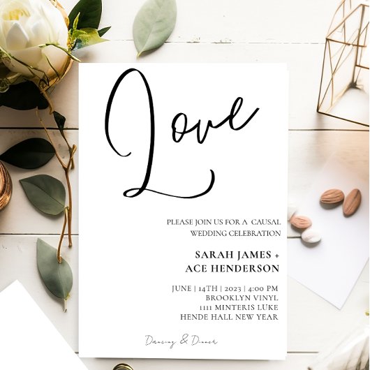 Budget-vriendelijke minimalistische bruiloft uitno kaart