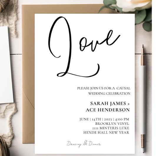 Budget-vriendelijke minimalistische bruiloft uitno kaart