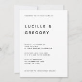 Budget Vriendelijke Moderne Huwelijksuitnodiging Kaart (Voorkant)