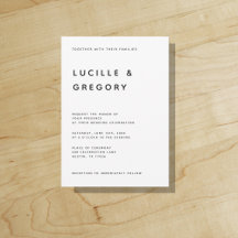 Budget Vriendelijke Moderne Huwelijksuitnodiging